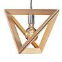 1-Flame Pendant Lamp Trigonon Solid Oak 0