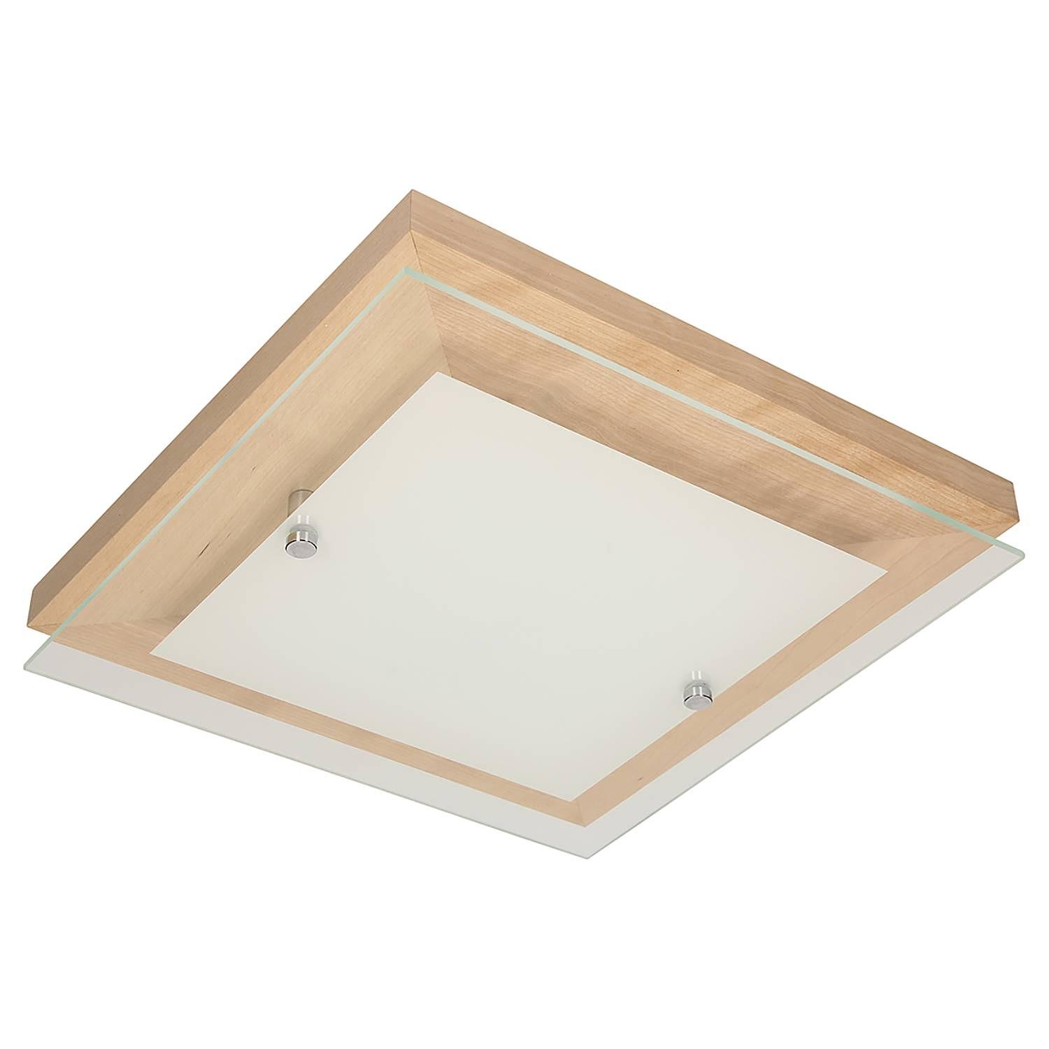 LED-Deckenleuchte Finn VIII Milchglas Birke Massiv 0