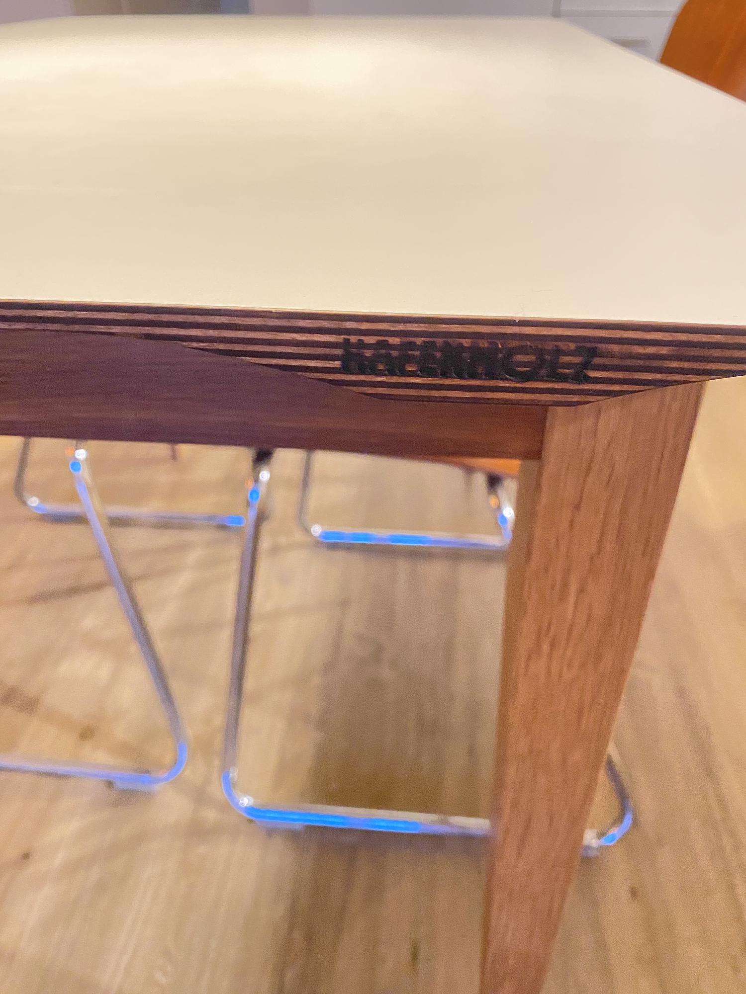 Beluga Esstisch Holz Weiß Natur 120x75cm 2