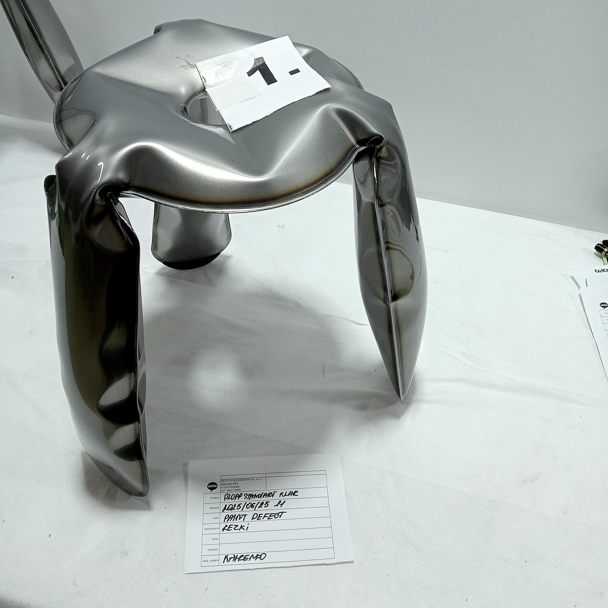 Plopp Standard stool steel raw painted 2