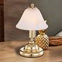 Table lamp Antique 1-light opal glass iron brass 0