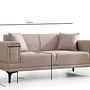 Horizon 2-seater sofa light brown 7