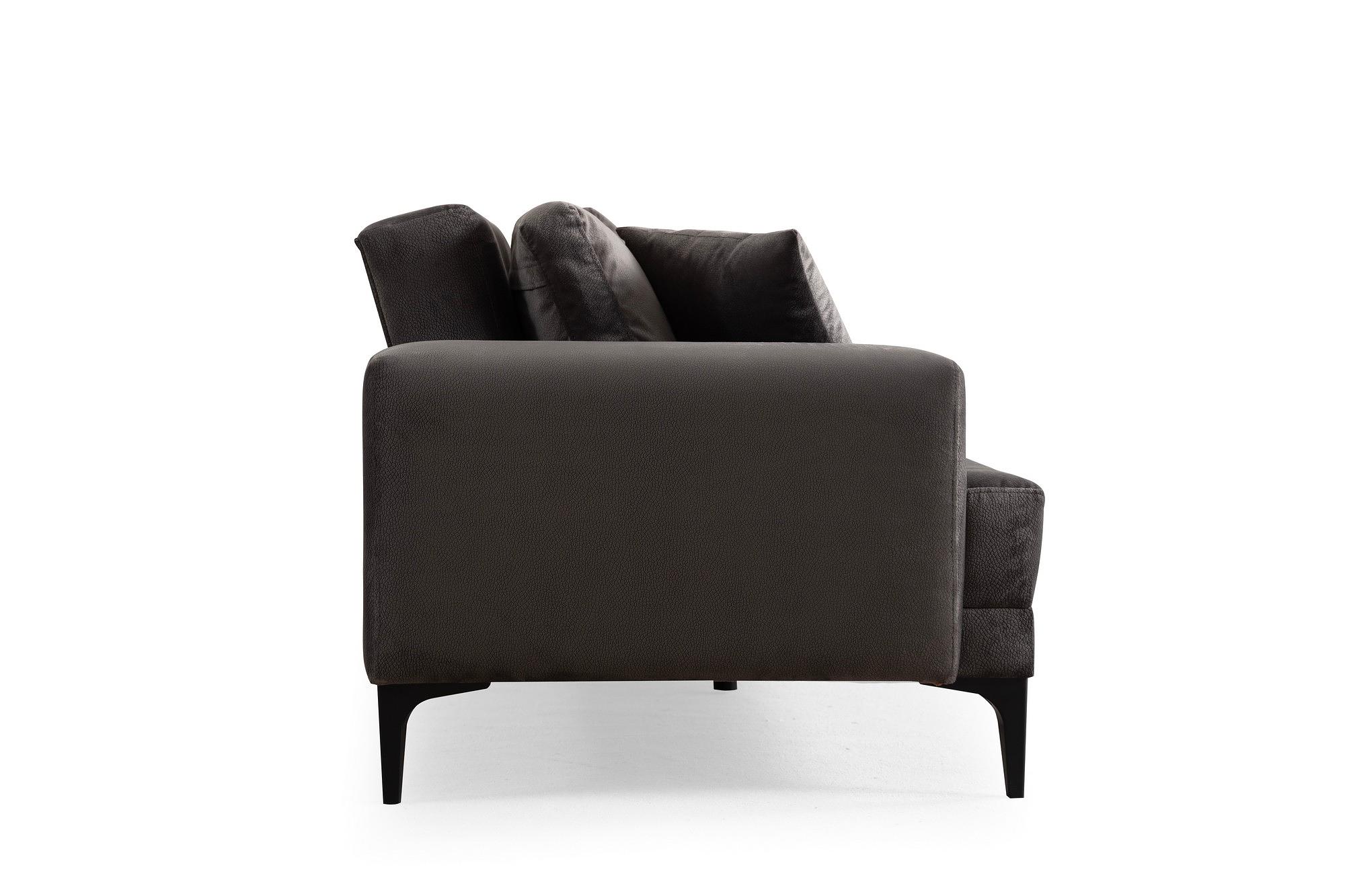 Astana 3-Sitzer Sofa Schwarzgrau 6