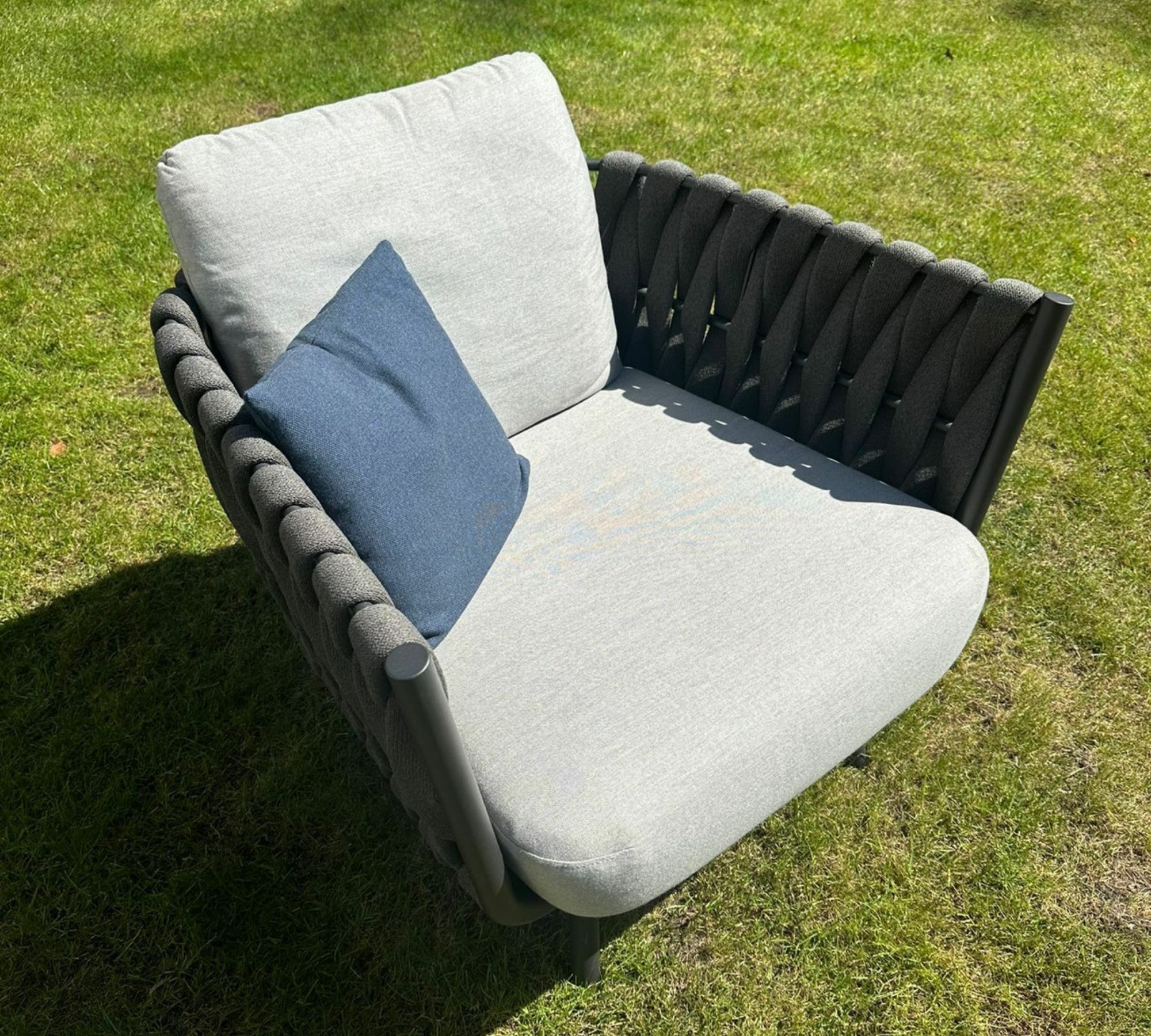 Tosca Outdoor-Möbelset Textil Edelstahl Grau 4