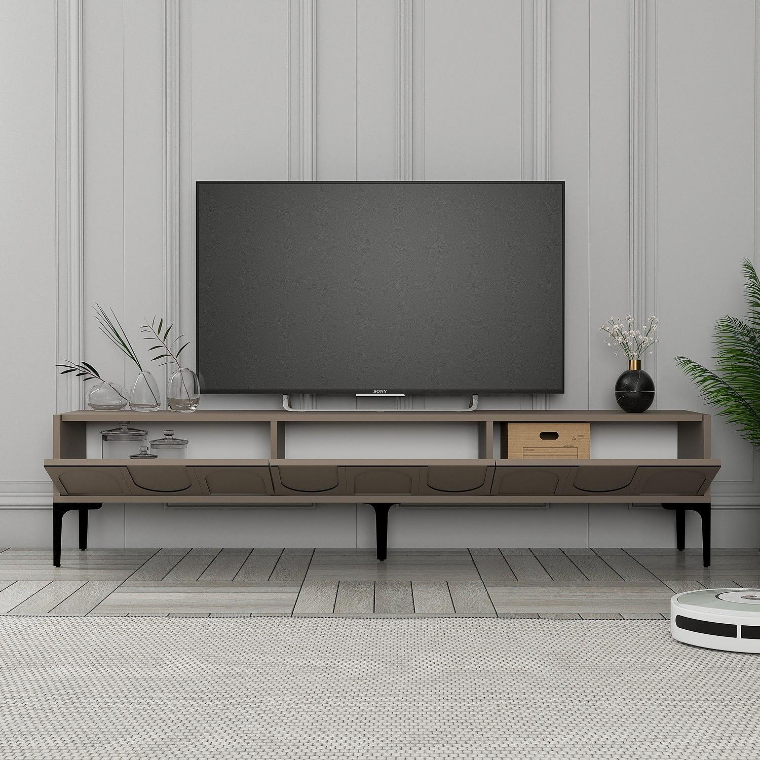 Lyon 42 TV cabinet wood veneer Atlas Black 2