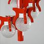 Space Age Pendelleuchte Orange 1970er Jahre 9