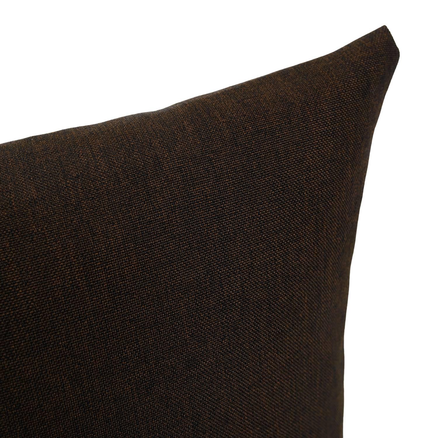 2x Milan Cushion Cover Synthetic Fiber Dark Brown 40 x 40 cm 1