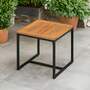Hocker Akazienholz Stahl Schwarz Braun 0