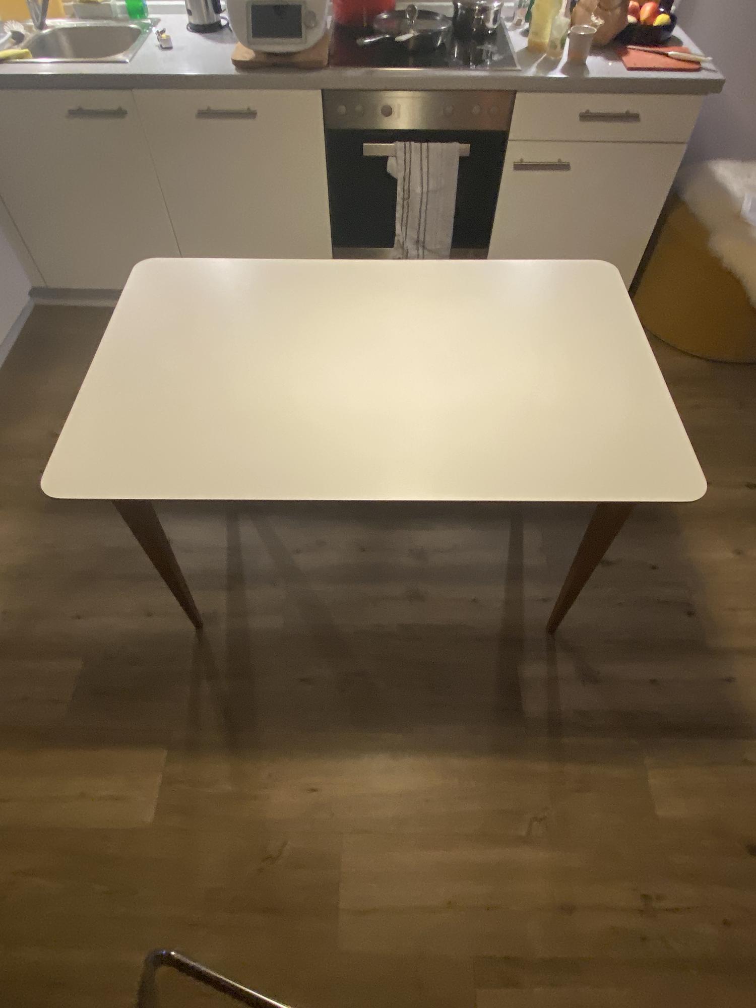 Beluga Esstisch Holz Weiß Natur 120x75cm 3