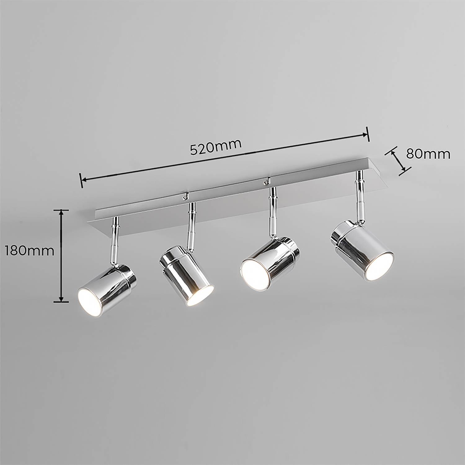 Angelo Deckenleuchte 4-flammig Eisen Silber 3