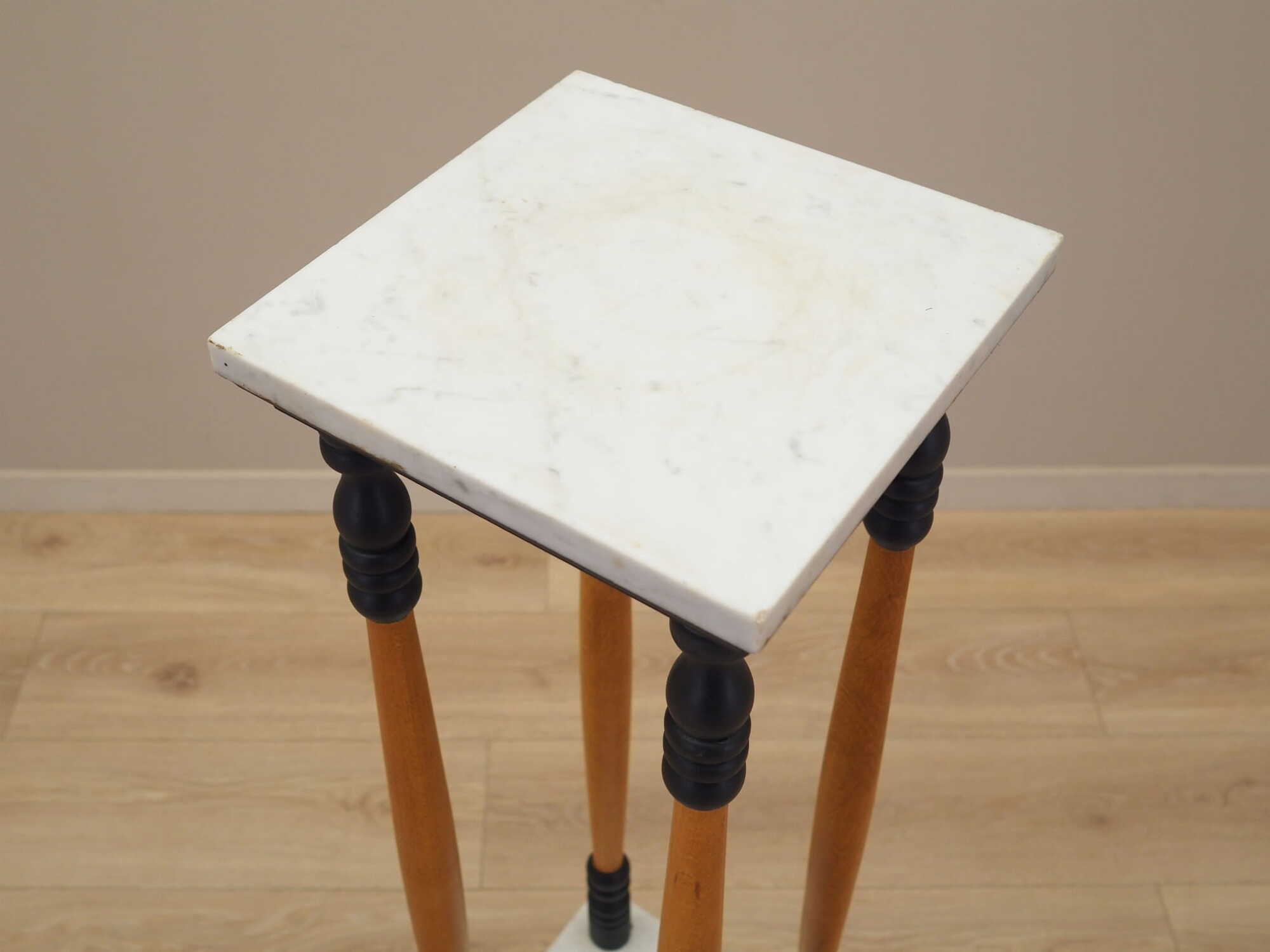Vintage Plant Stand Wood Stone Multicolored 1970s 4