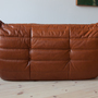 Togo Sofa 2-Sitzer Hochglanzleder Whiskybraun 5