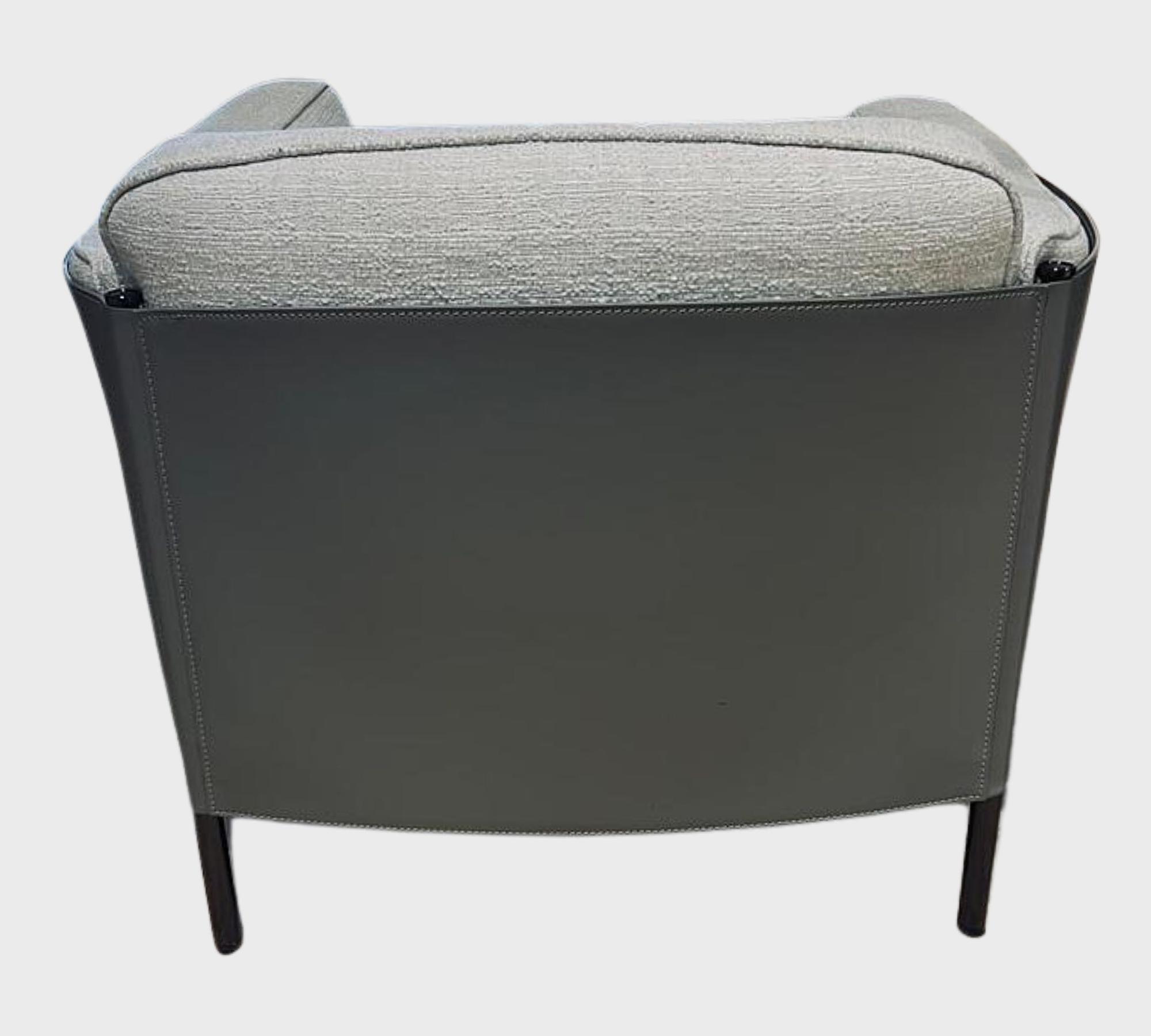 2x Shelley armchair leather cotton cream 2