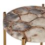 Vita Beistelltisch Stahl Stein Natural Agate 9