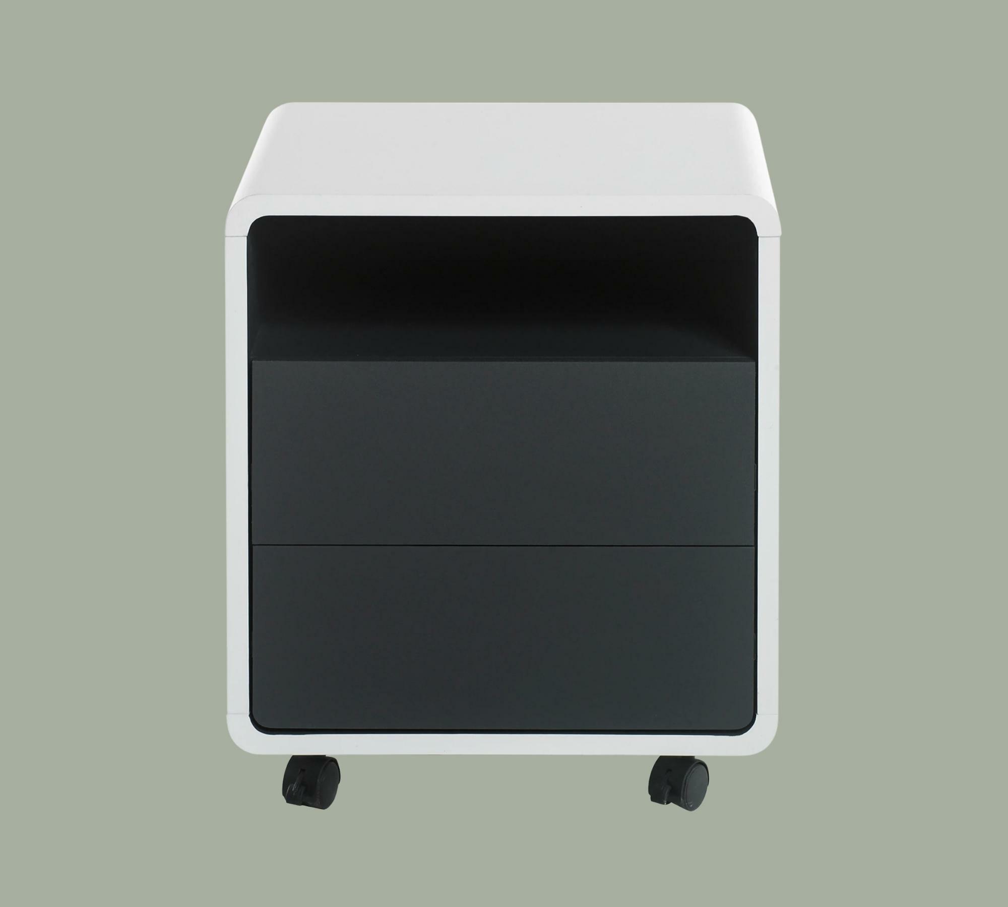 Rollcontainer Weiß Anthrazit 1