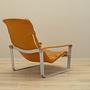 Lounge Chair Metal Leather Orange 1960s 6