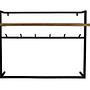Wandgarderobe mit Regal Akazienholz Metall 3