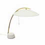 Table lamp metal white 1980s 0