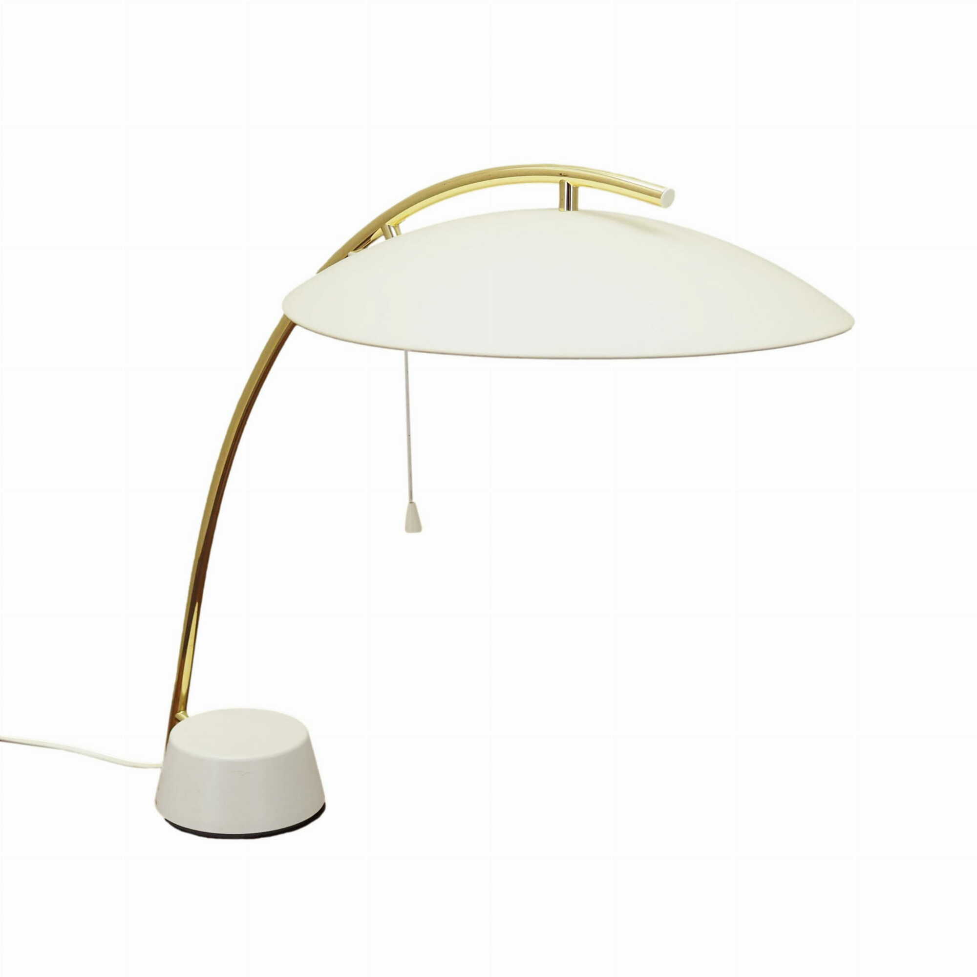 Table lamp metal white 1980s 0