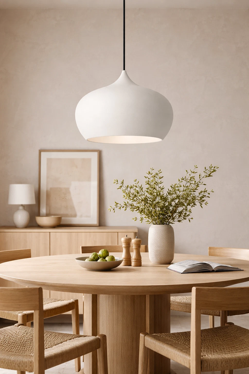 Apple Pendant Light White 2