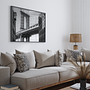 Manhattan Bridge Kunstdruck mit Rahmen Schwarz Weiß 0