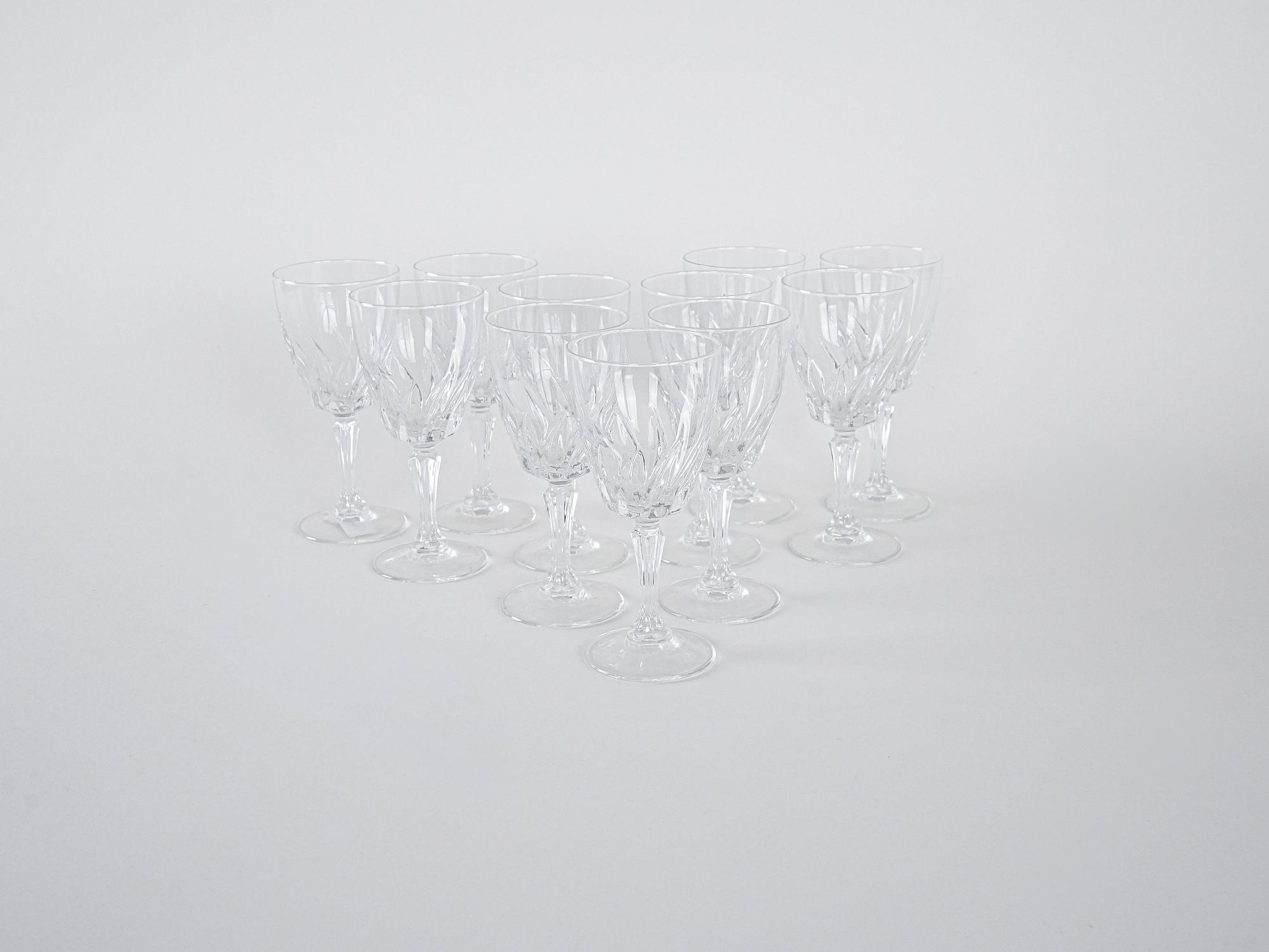 11x Crystal glasses Transparent 2