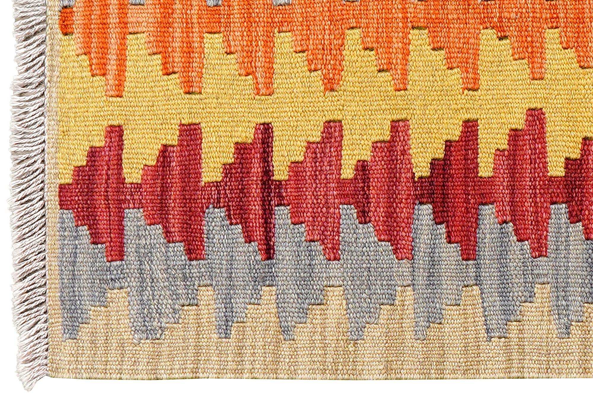 Kilim Gashgai Teppich Wolle Mehrfarbig 1