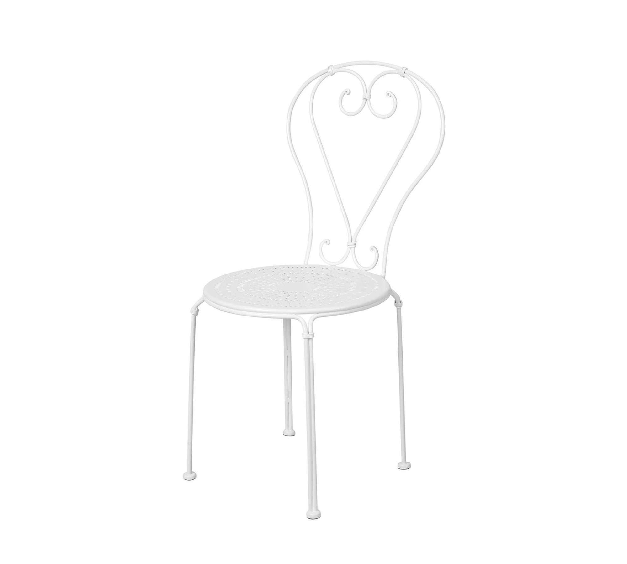Gartenstuhl Metall Weiß 2