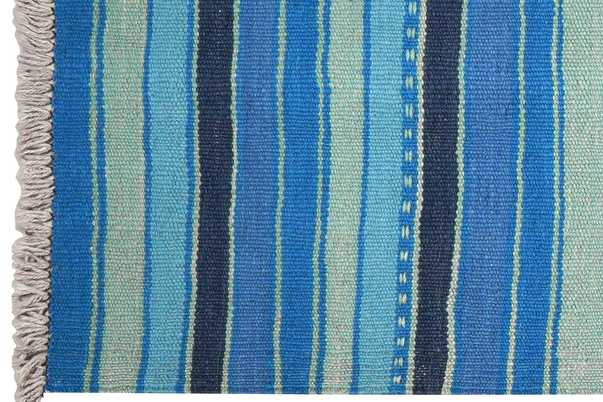 Kilim Gashgai Teppich Blau 1