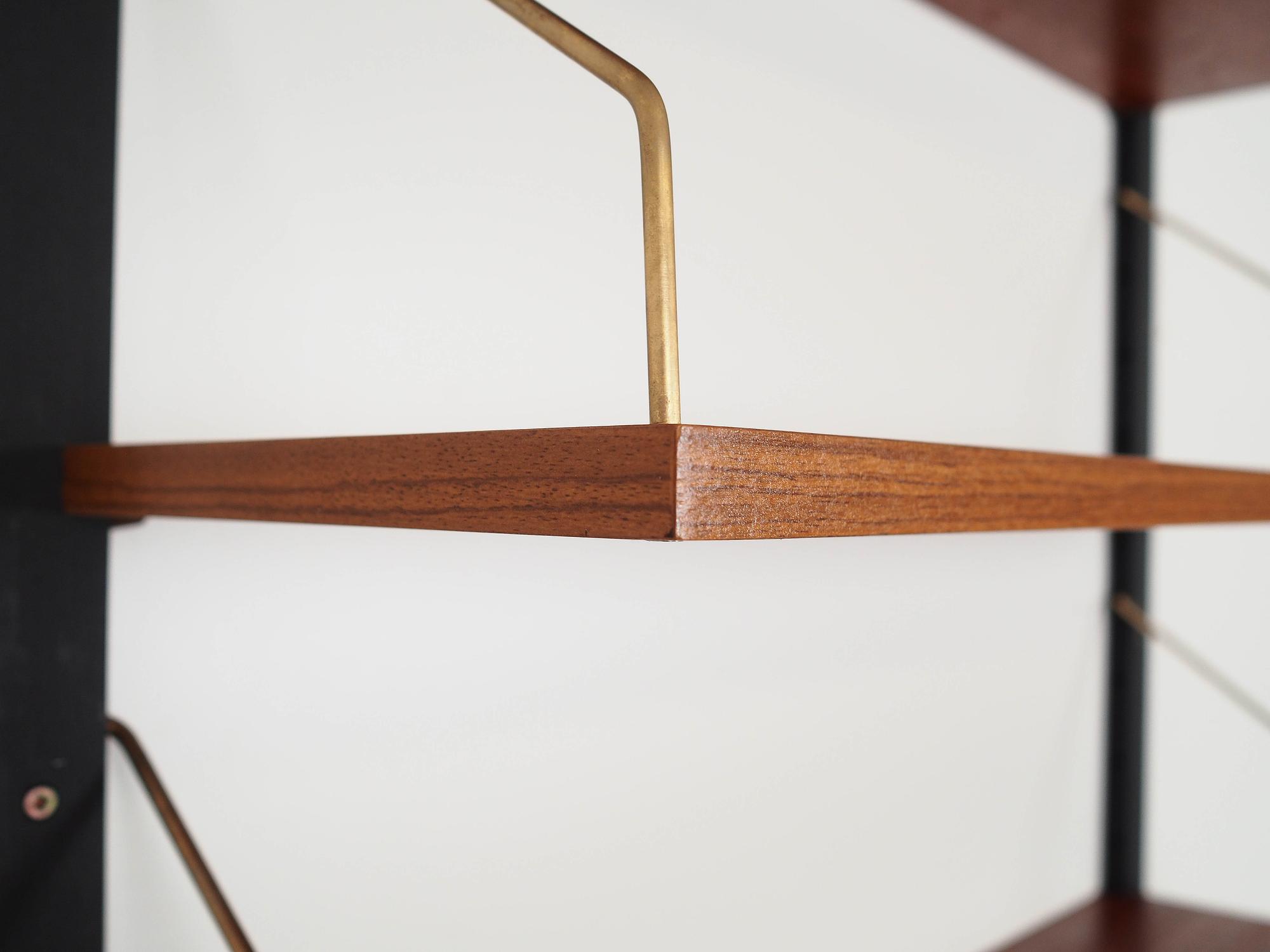 Teak shelf brown 1960s 9