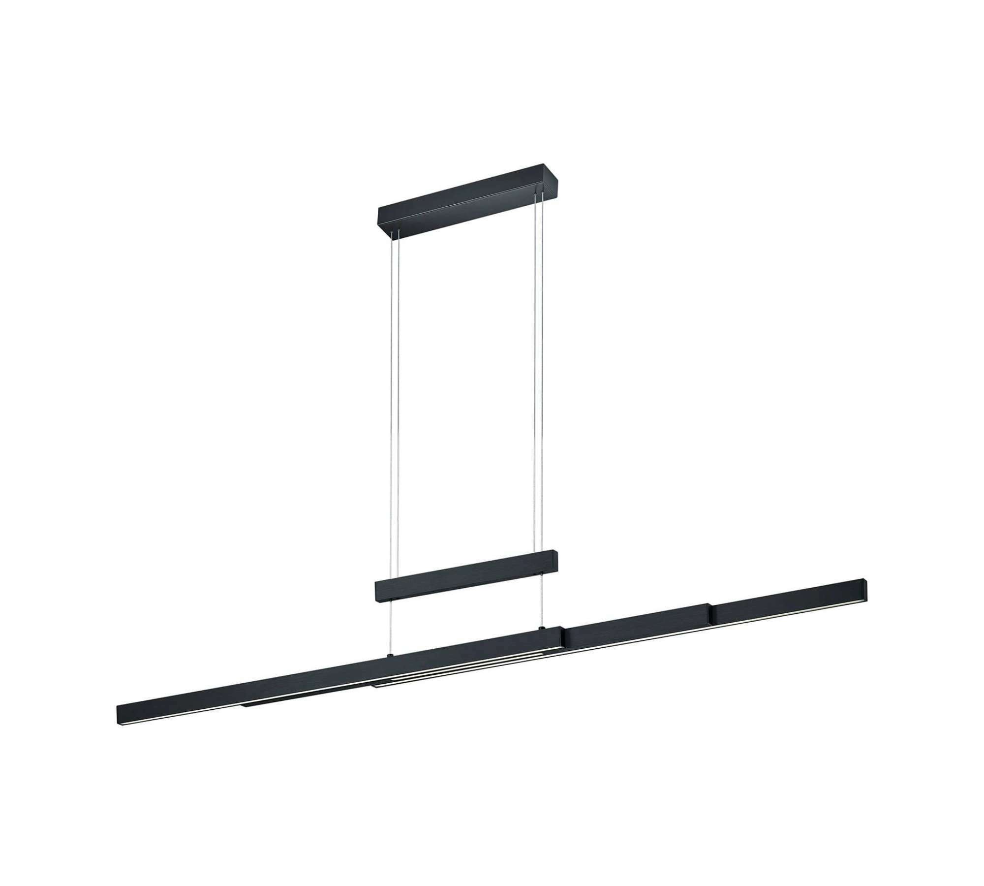 LED pendant lamp 3-light metal black 3