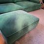 Leonora Sofa + Footstool Moss Grass Green 2