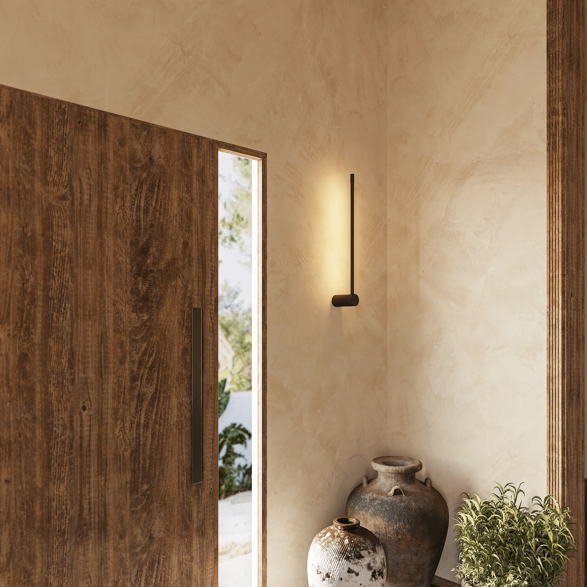 Minimalist LED Wall Lamp PERSEIS Small Black 3