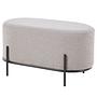 Polsterhocker Bumyra Bouclé Taupe 1