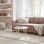 Hubert Couchtisch Weiß Oak Ø 90cm 0