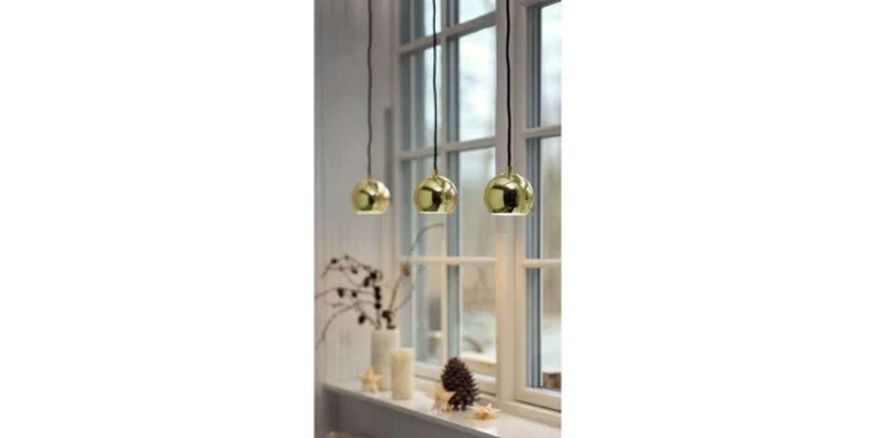 Ball Pendant Ø18 Light Glossy Brass 3