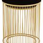 2x Avento Set aus zwei schwarz-goldenen Beistelltischen
 3