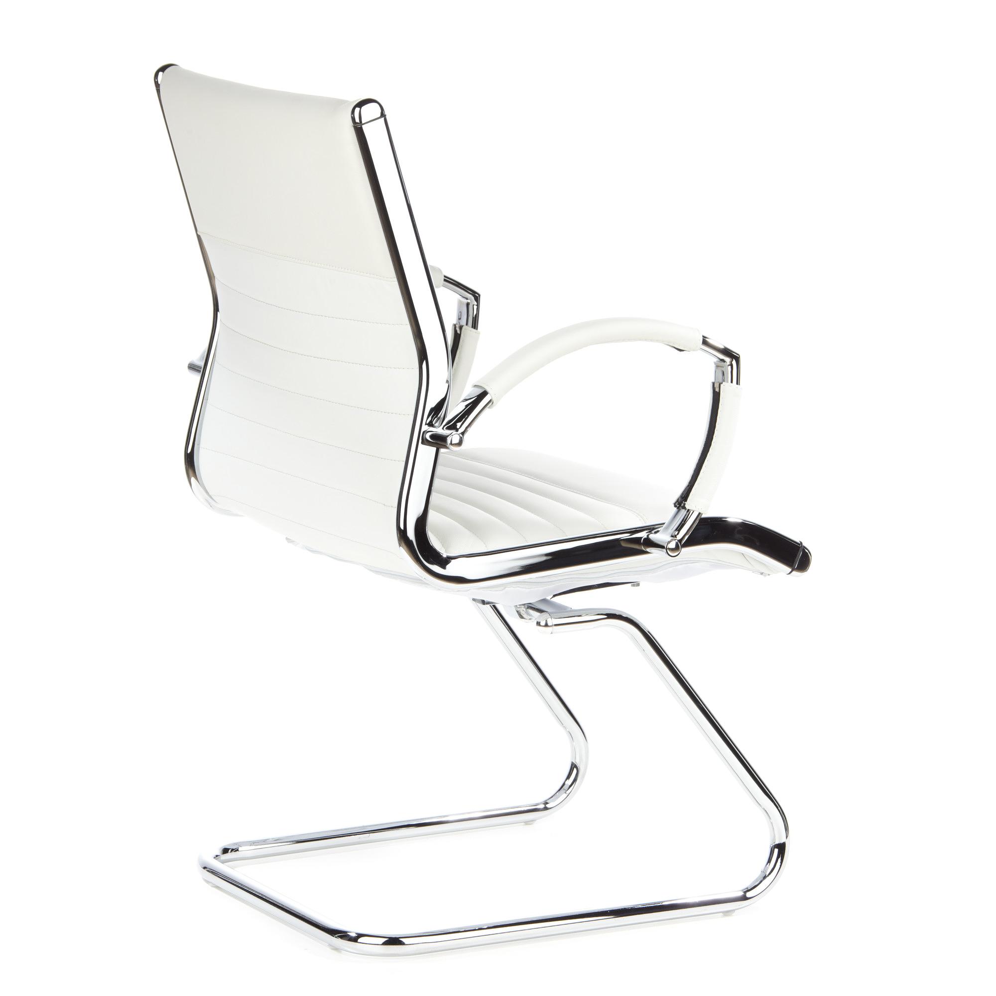 PARMA V Chair Cantilever Leather White 3