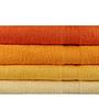 4x Rainbow Bath Towels Cotton Orange 1