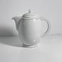 Vintage teapot porcelain ceramic white 1980s 0