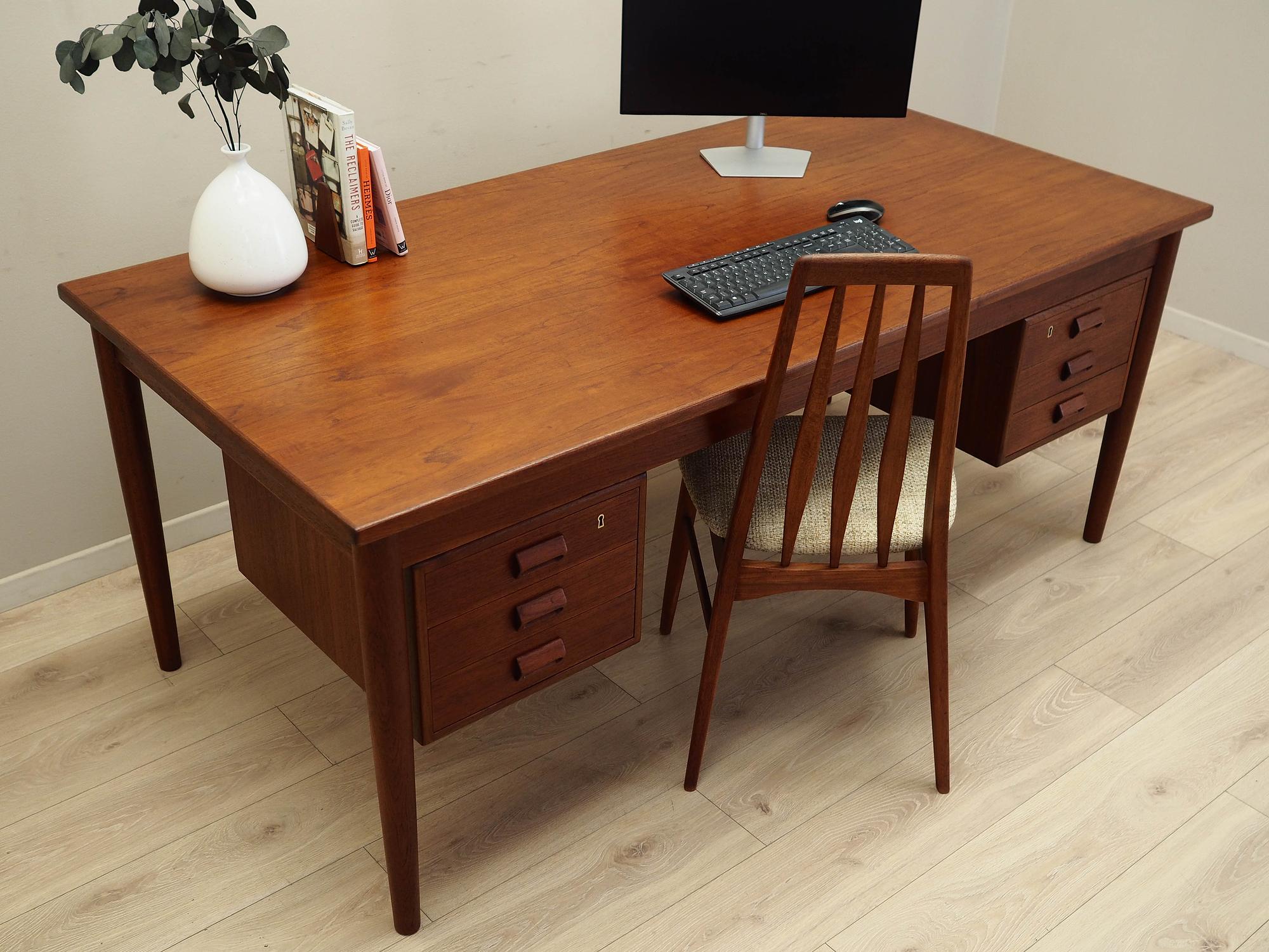 Desk Teak wood Brown 60s 4
