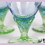 4x Vintage Glass Blue 1990s 3