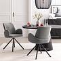 Polsterstuhl Textil Grau 1