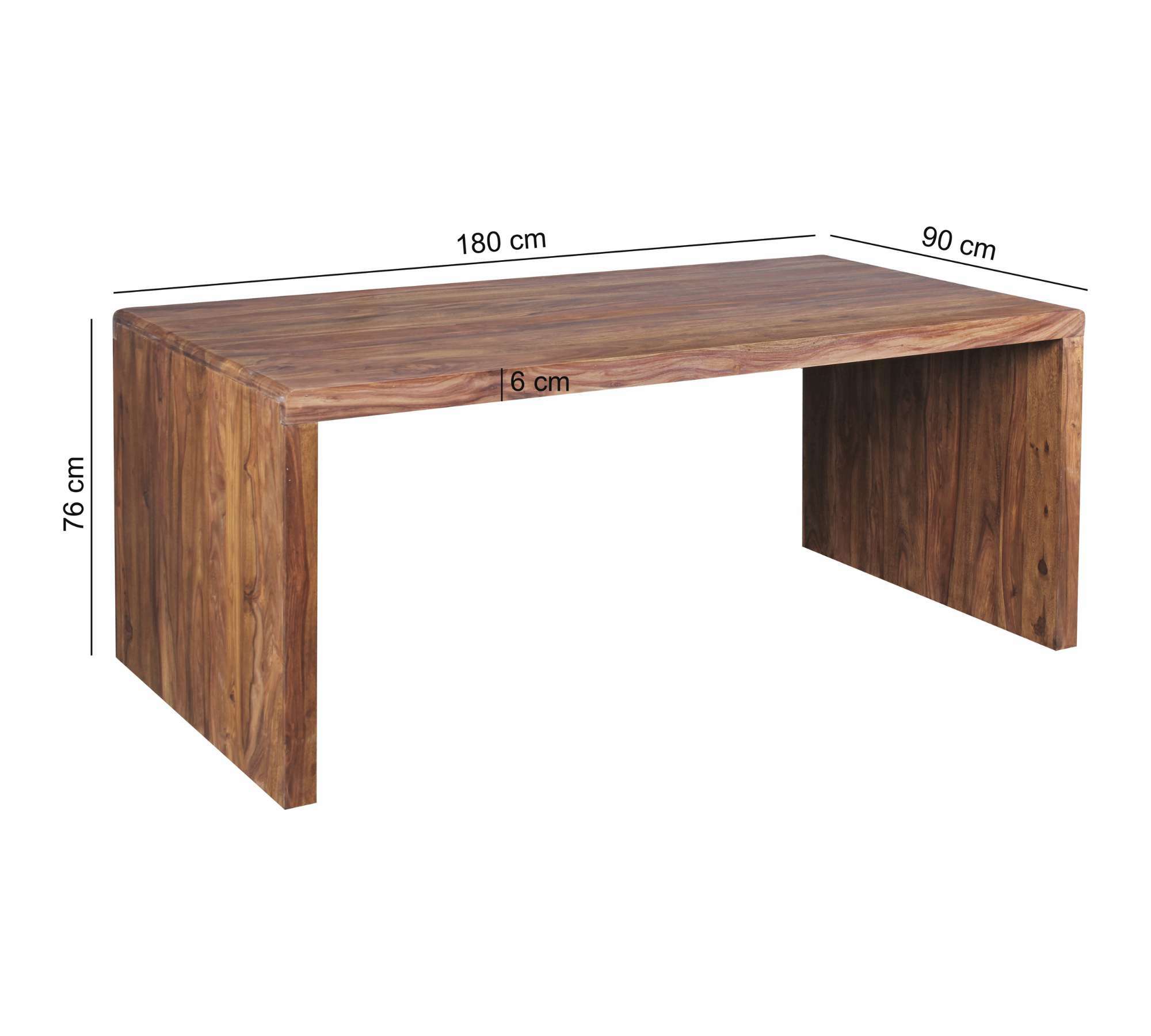 Schreibtisch Massivholz 180cm 3