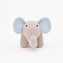 Elefant Stofftier Baumwolle Grau Pink 4