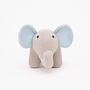 Elephant stuffed animal cotton gray pink 4