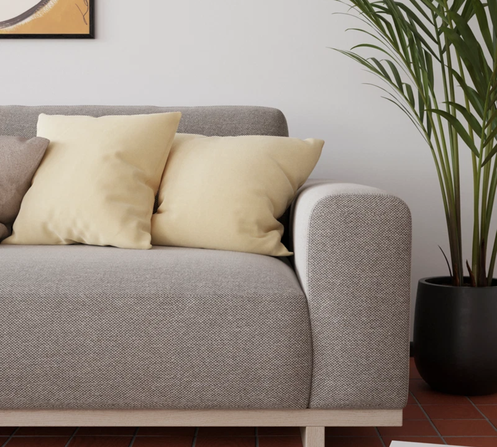 Inez Kissen Enten- Daunenfedern Pebble Rust 50 x 50 cm 3