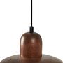 Lampada a sospensione a mano legno di noce marrone 7