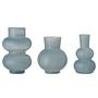Vase Kinsie 3er Set Glas Blau 0