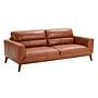 ANGEL CERDÁ Brown leather 3-seater sofa 0